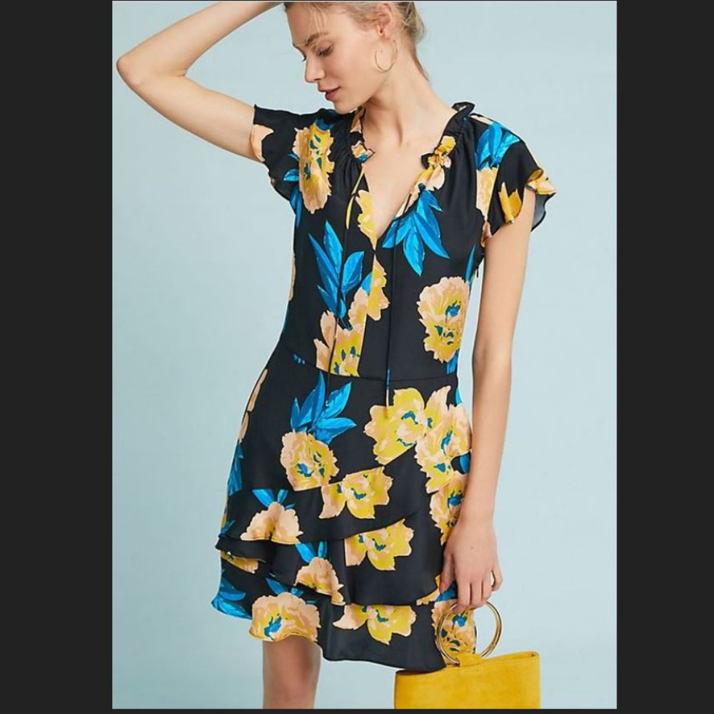 Anthropologie Dolan Left Coast Ladew Ruffled Dress